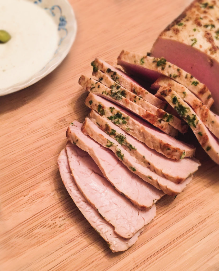 Herb Pork Loin with Wasabi Cream Sauce - Fridge to Fork