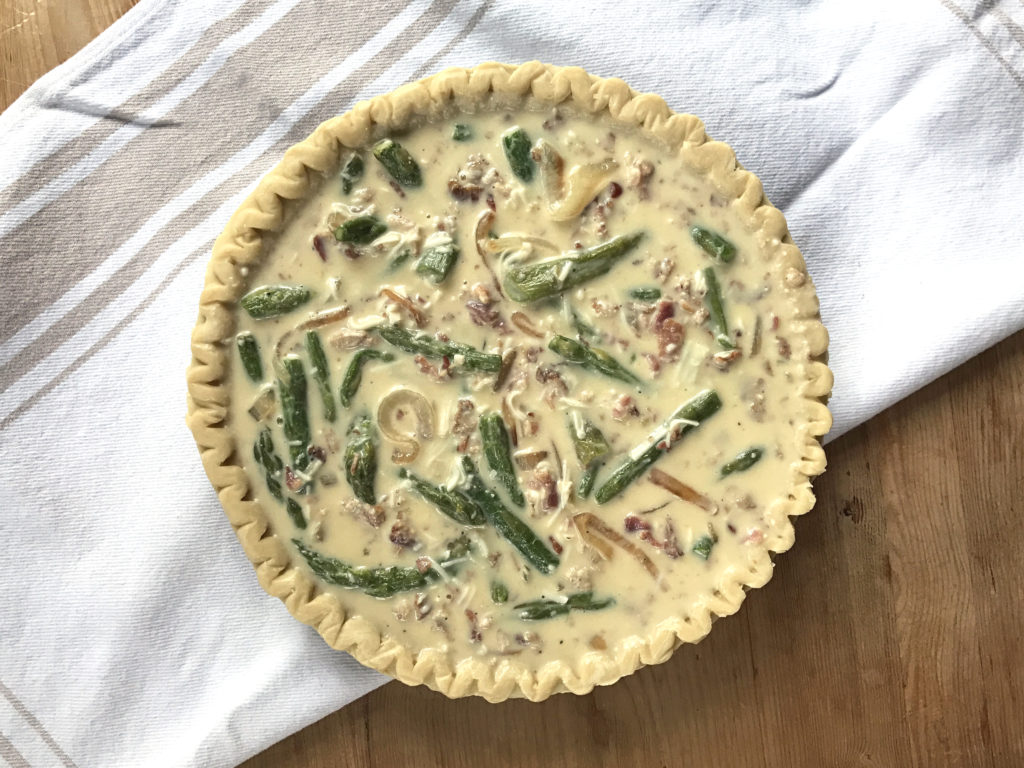 Asparagus, Bacon + Caramelized Onion Quiche - Fridge to Fork