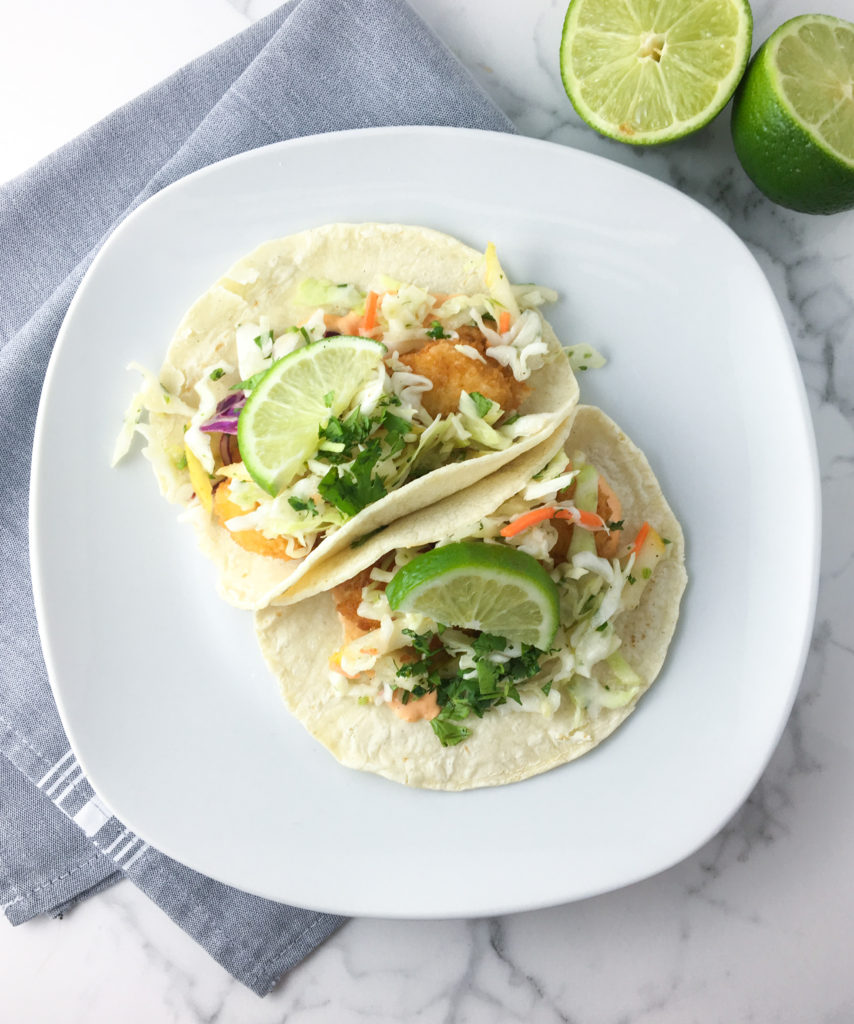 Fish Tacos with Sweet and Spicy Pear Slaw - Fridge to Fork