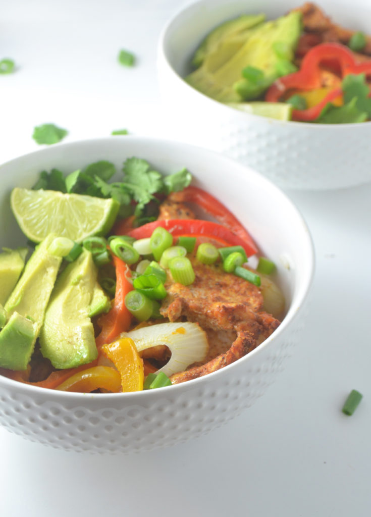 Sheet Pan Chicken Fajita Bowls - Fridge to Fork