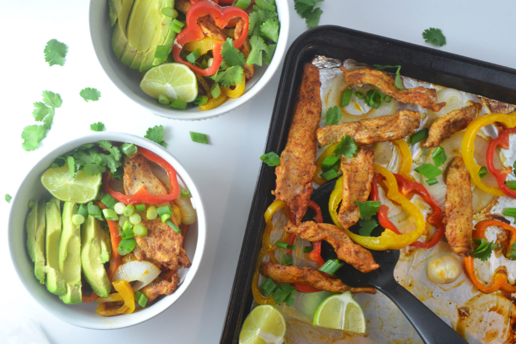 Sheet Pan Chicken Fajita Bowls - Fridge to Fork