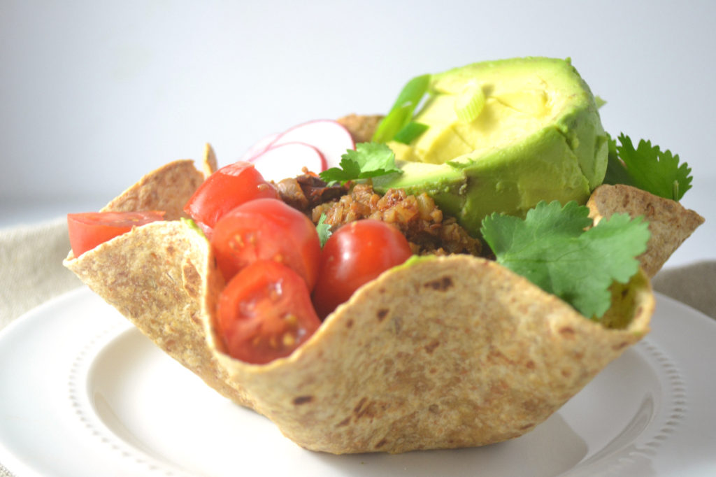 Cauliflower Walnut Meat Taco Salad - Fridge to Fork