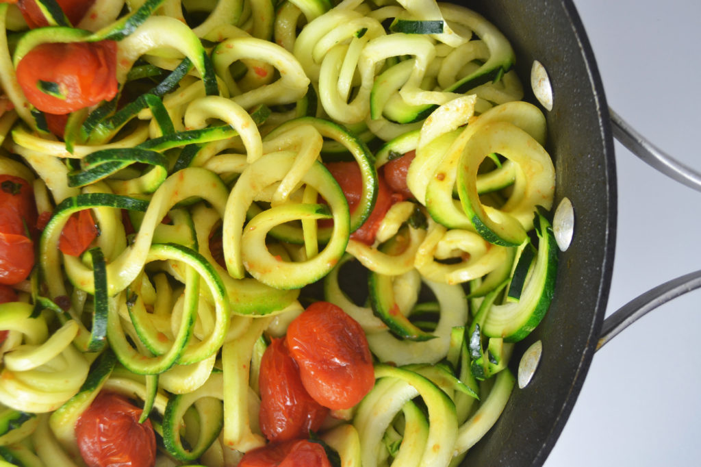 Pumpkin Seed Pesto with Noodles + Tomatoes - Fridge to Fork