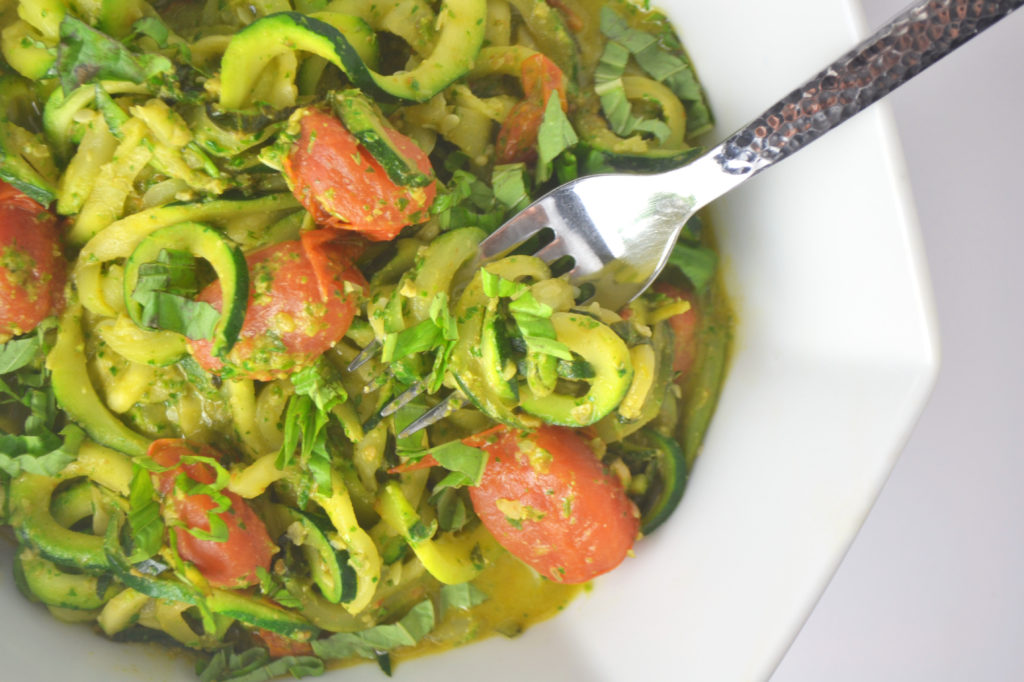 Pumpkin Seed Pesto with Noodles + Tomatoes - Fridge to Fork