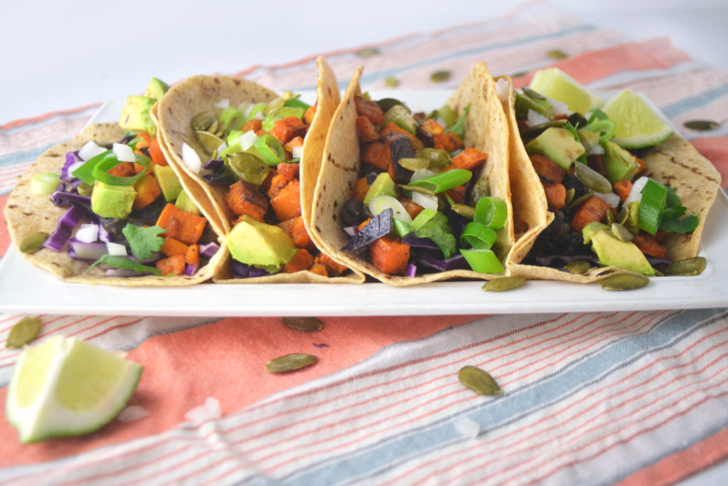 Sweet Potato Black Bean Tacos - Fridge to Fork