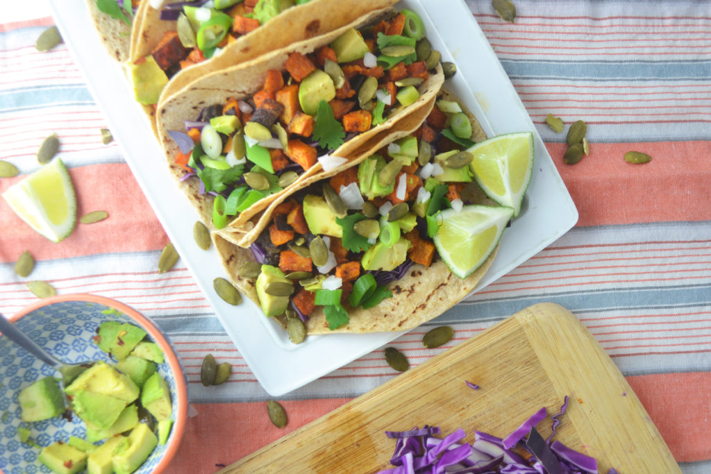 Sweet Potato Black Bean Tacos - Fridge to Fork