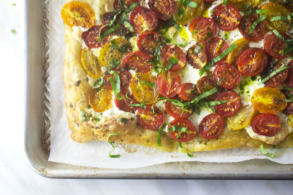 Caprese Tart with Garlic Basil Oil | Fridge to Fork